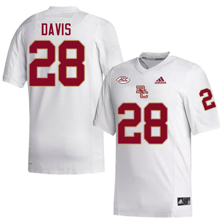 Carter Davis Jersey,#28 Carter Davis Boston College Eagles Football Jersey,Uniforms-White